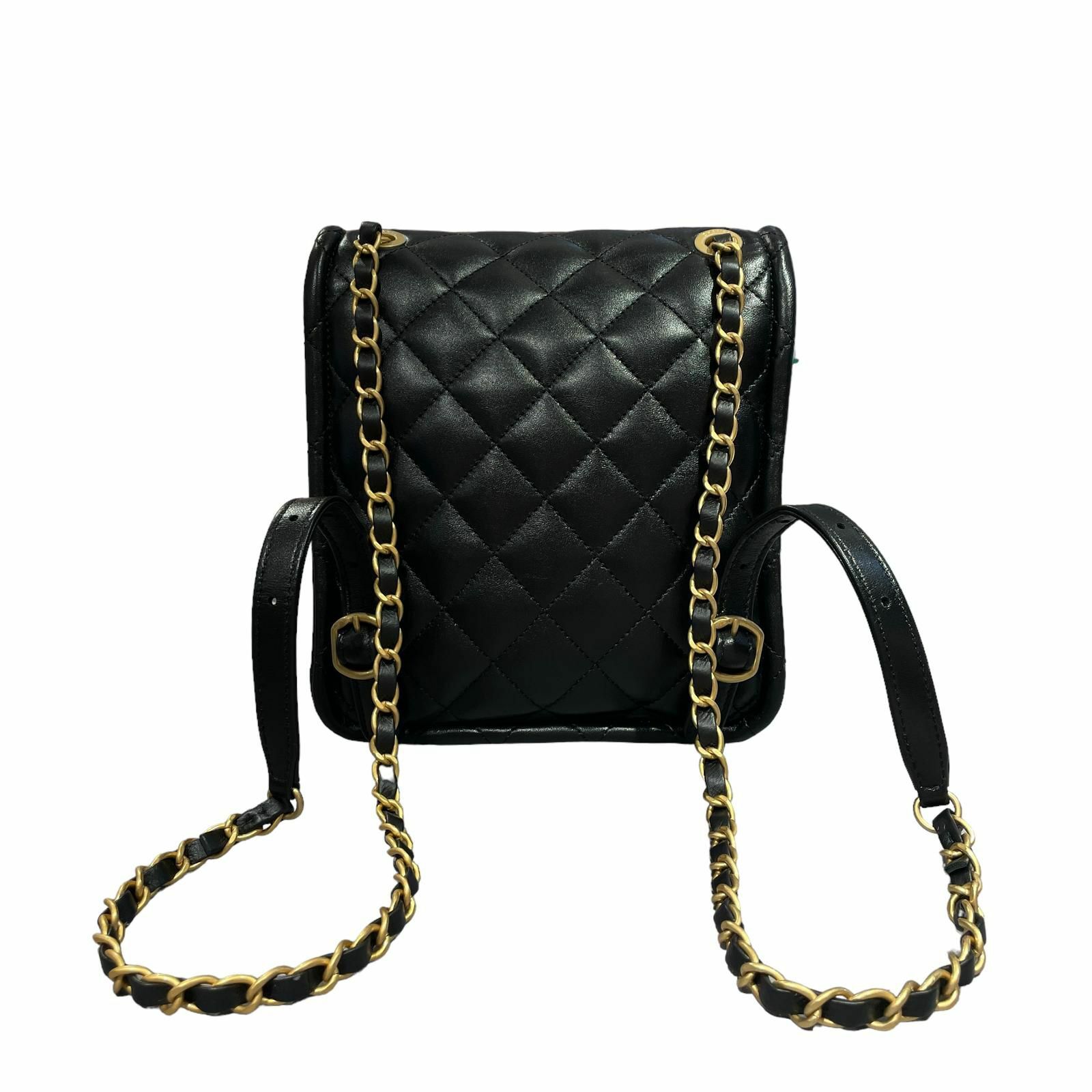 Chanel リュック 全新CHANEL背包AS4734 黑色金扣Backpack