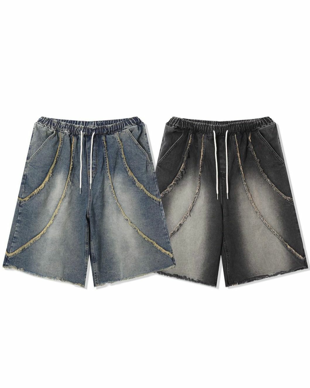 洗水流蘇牛仔短褲 UNUSED-006P
