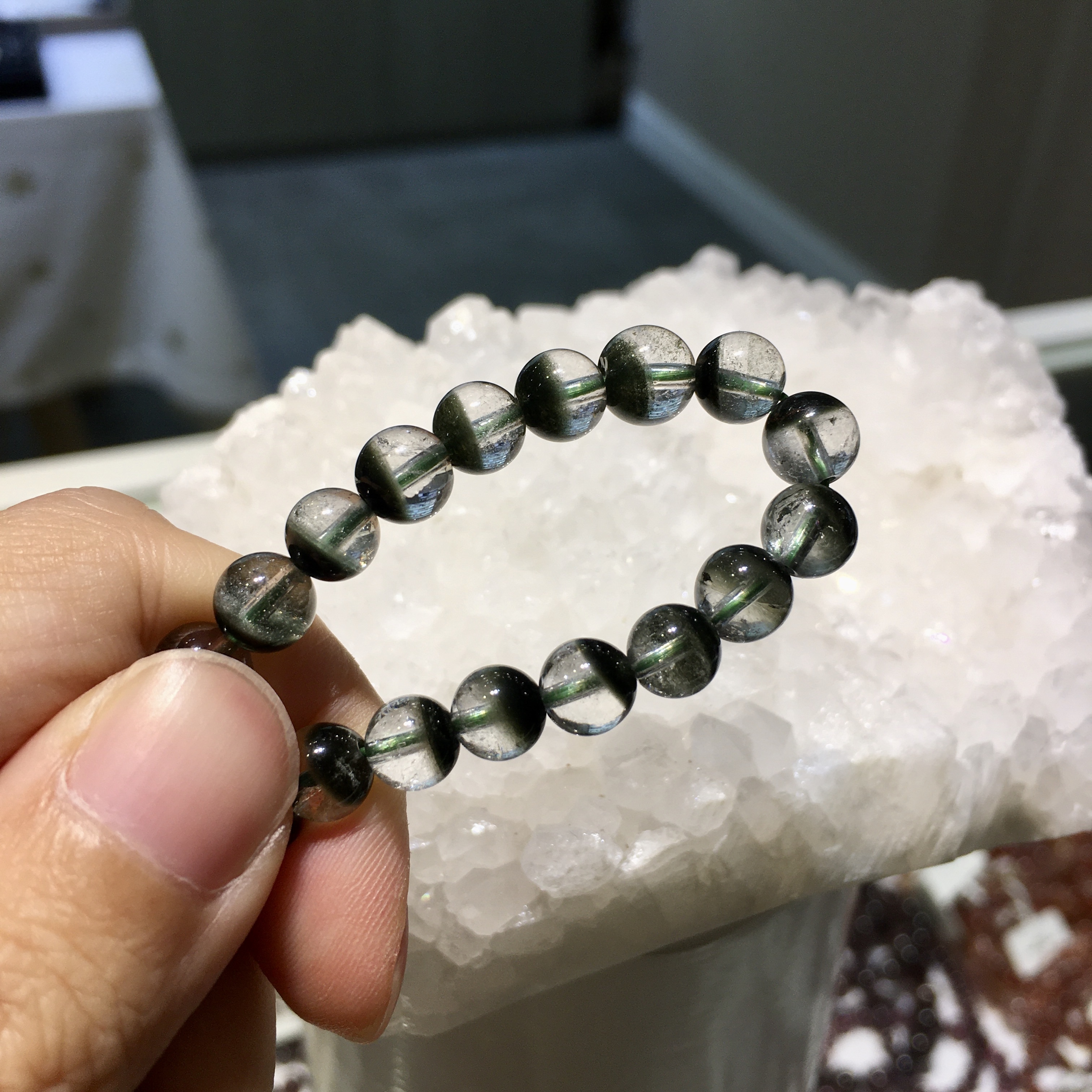 聚寶盆綠幽靈手串 19726 6.5mm