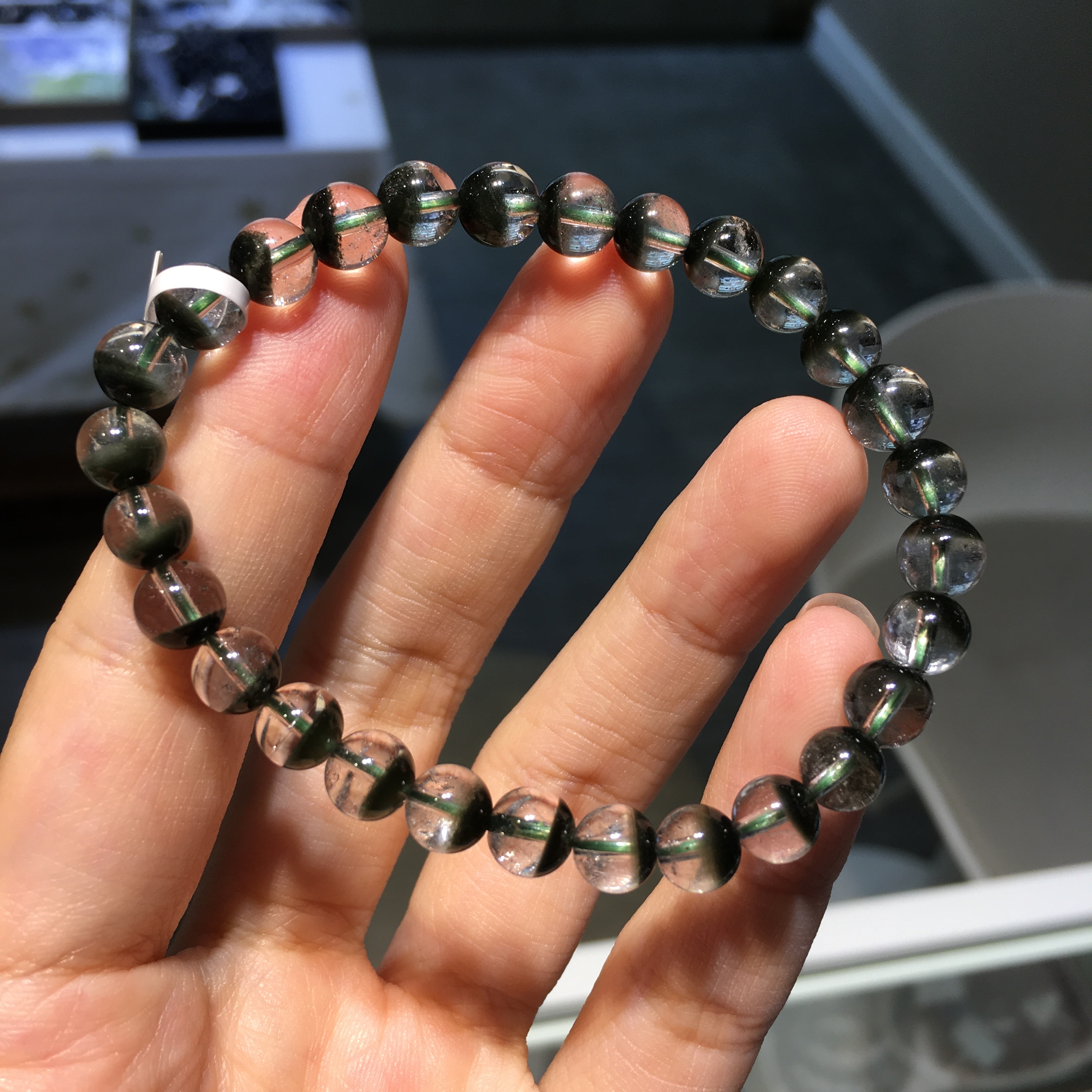 聚寶盆綠幽靈手串 19726 6.5mm