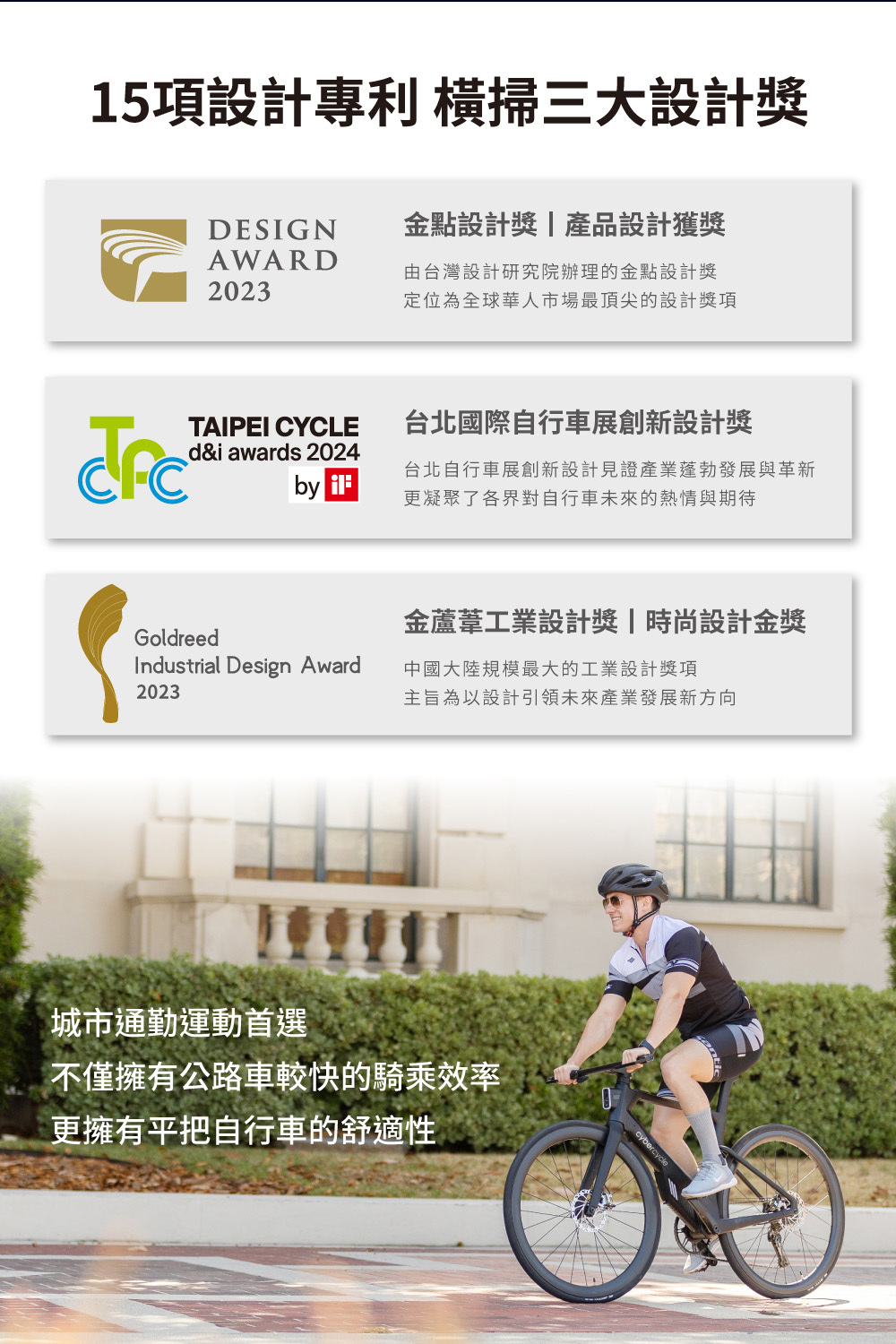 【CyberCycle】R3 - Urban Racer 百分百內走線 碳纖維極速平把公路電輔車