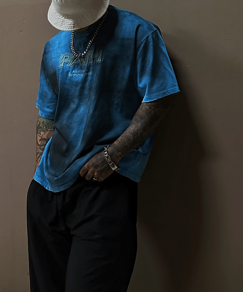 PATH汙刺繡短袖T恤