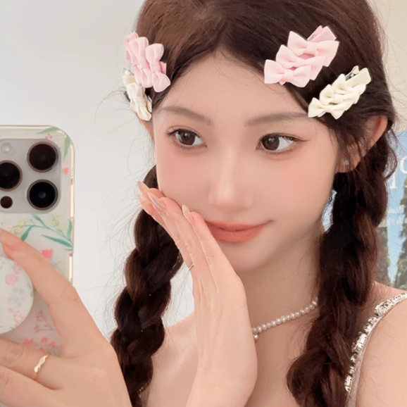 [4 FOR RM10] Sweet Girl Triple Layer RibbonHair Clip