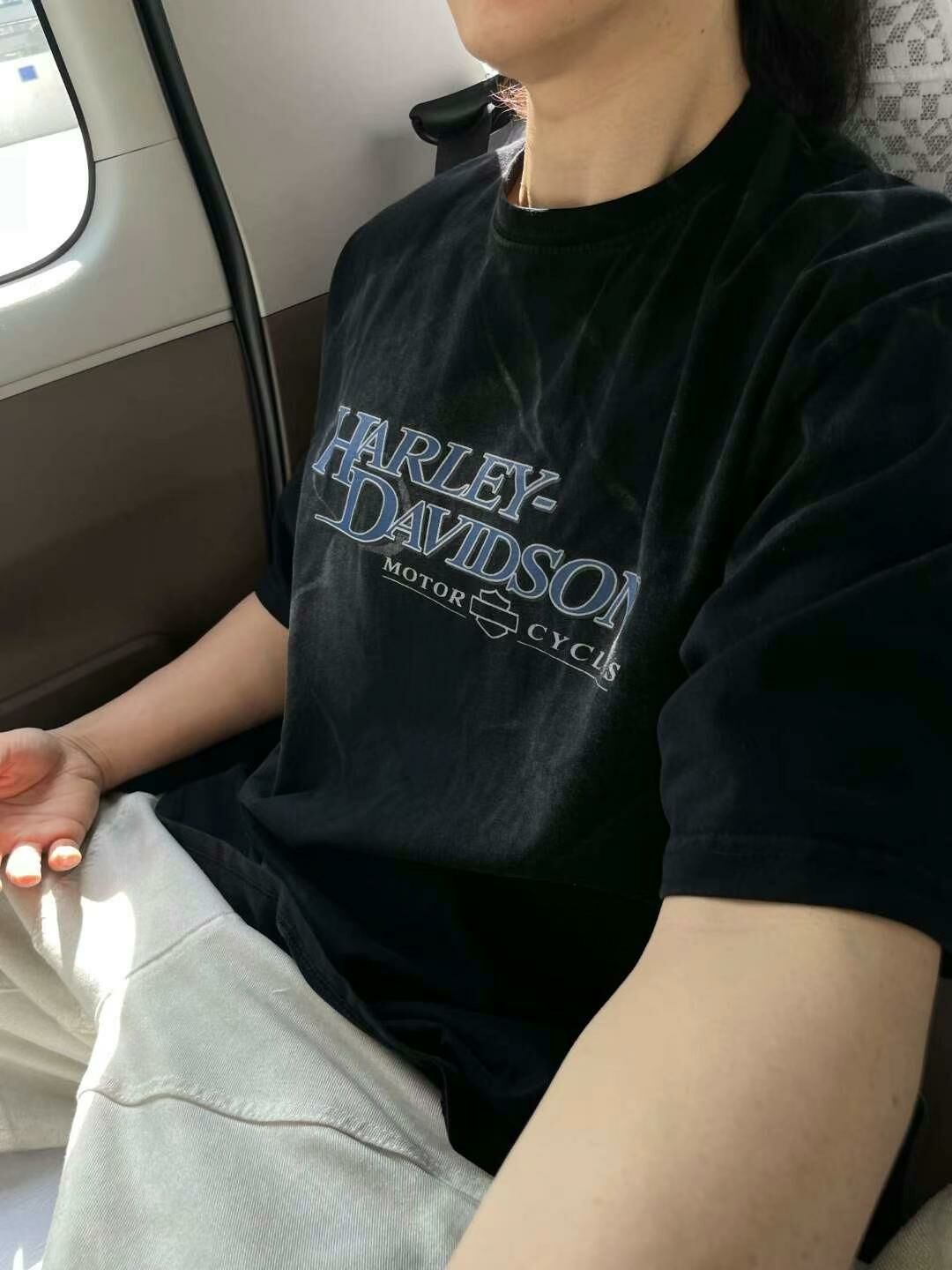 OverSize Harley Daivdson英文字紮染短袖Tee T5506