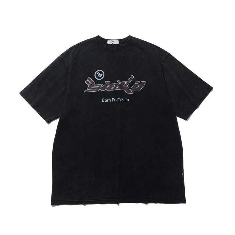 OverSize紮染英文字短袖Tee T5507