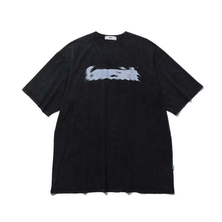 OverSize紮染英文字短袖Tee  T5509