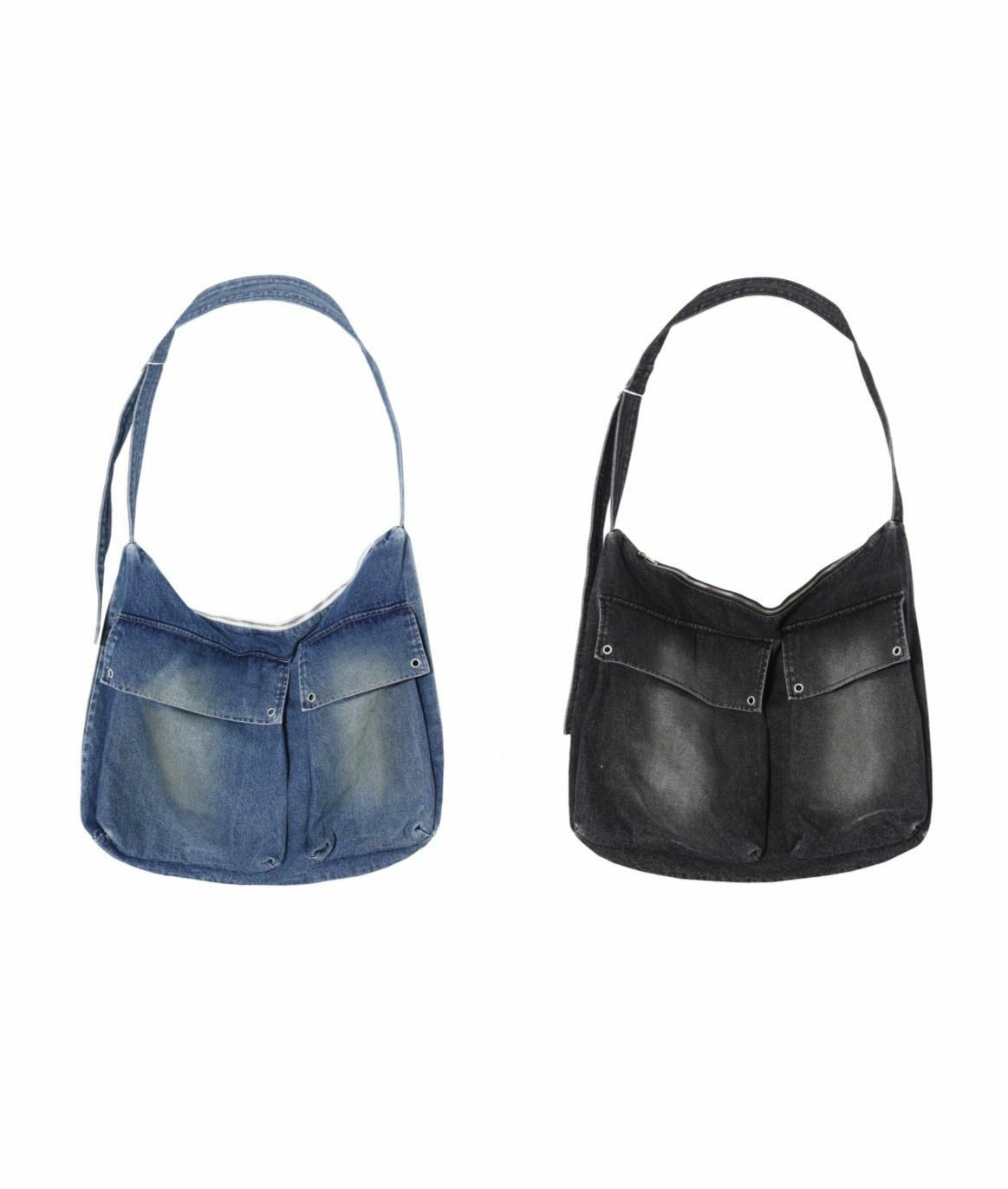 牛仔單肩袋 B348