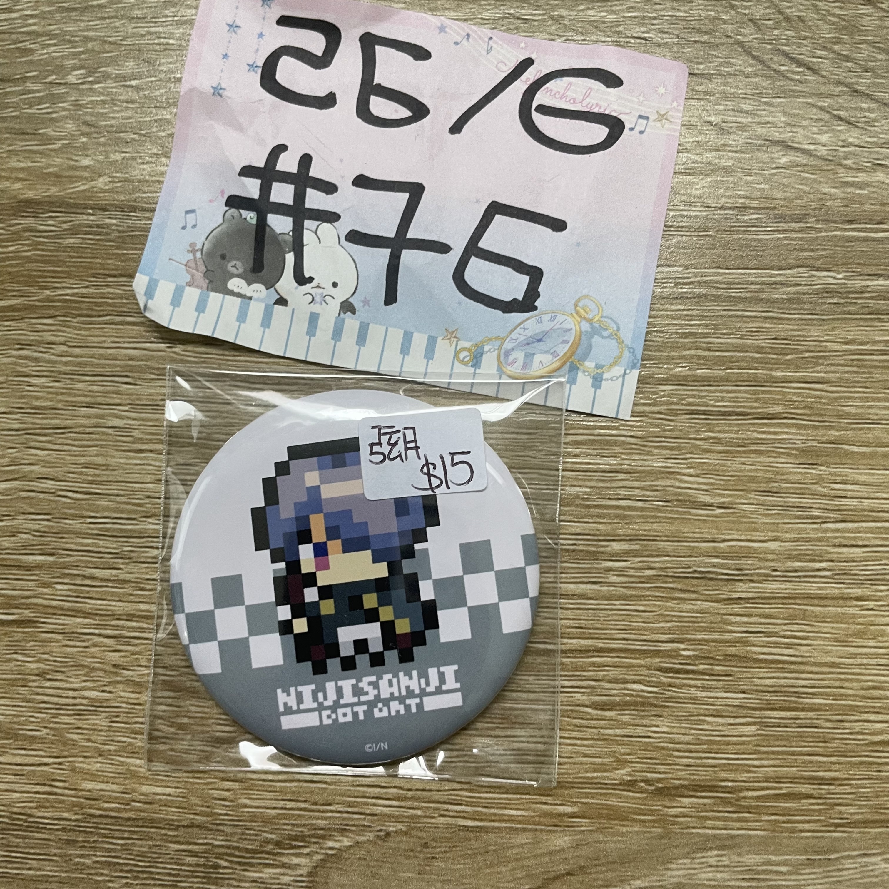 彩虹社 弦月  襟章  #76