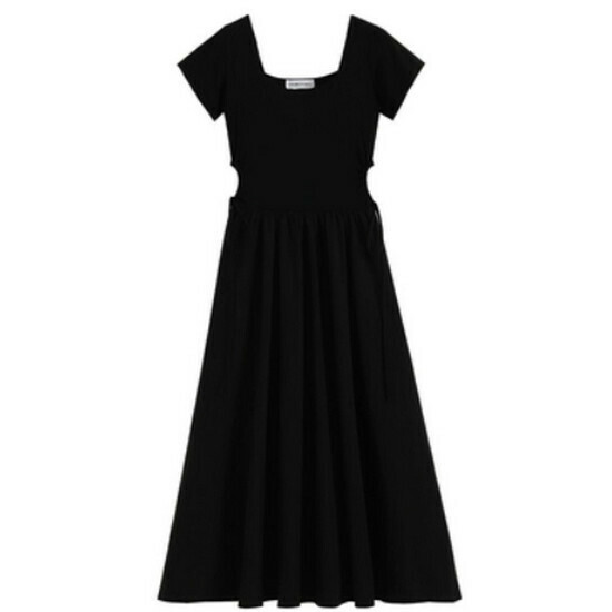 Hot seller collar drawstring dress [black] [M-4XL size] (please contact customer service to confirm the delivery size after placing the order)