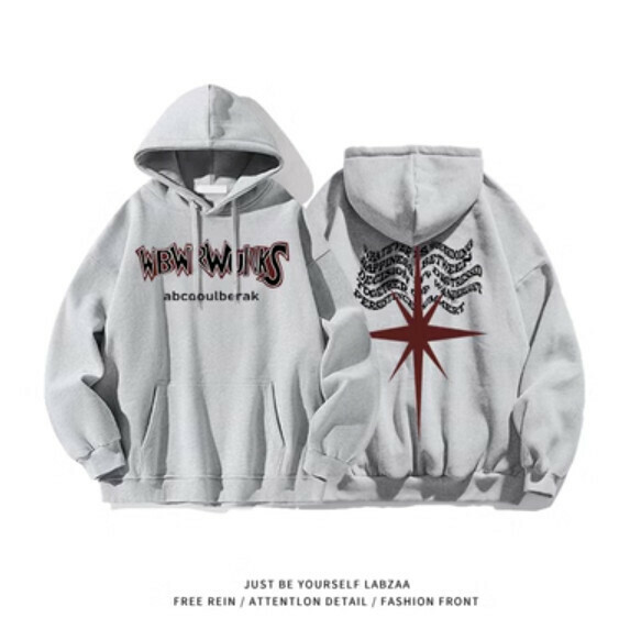熱賣連帽衛衣【M-3XL】【淺灰色】(下單後聯絡客服確認發貨尺碼) 