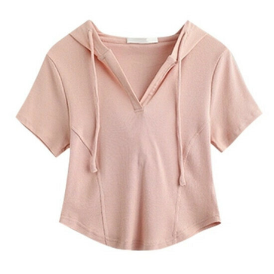 Hot selling hooded short-sleeved T-shirt [lotus color] [M-3XL size] (please contact customer service to confirm the delivery size after placing the order)