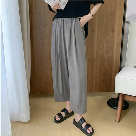 Hot selling cotton and linen wide-leg pants [pickle green] [S-XL size] (please contact customer service to confirm the delivery size after placing the order)