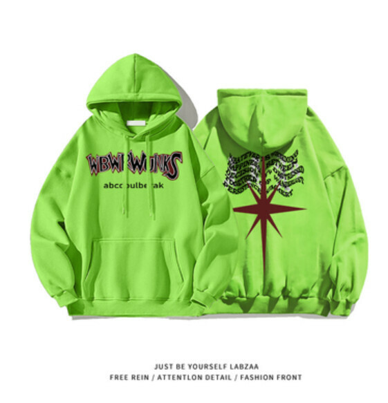 新款連帽衛衣【M-3XL】【螢光綠】(下單後聯絡客服確認發貨尺碼) 