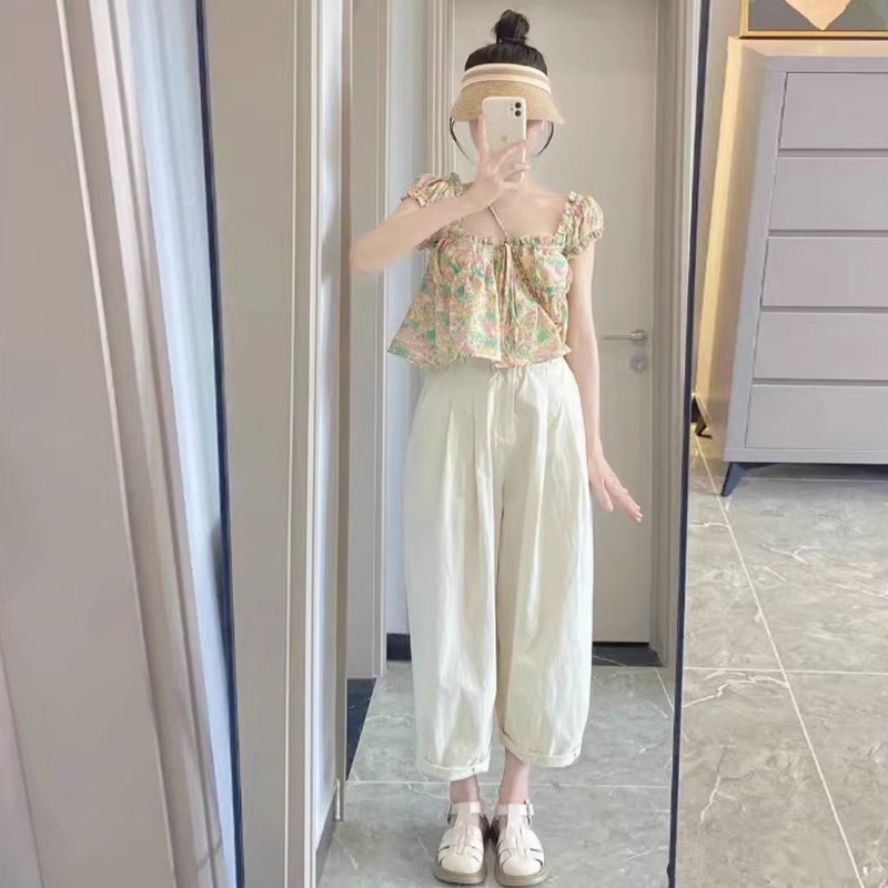 Hot selling straight pants (off-white S-L) (please contact customer service to confirm the delivery size after placing the order)