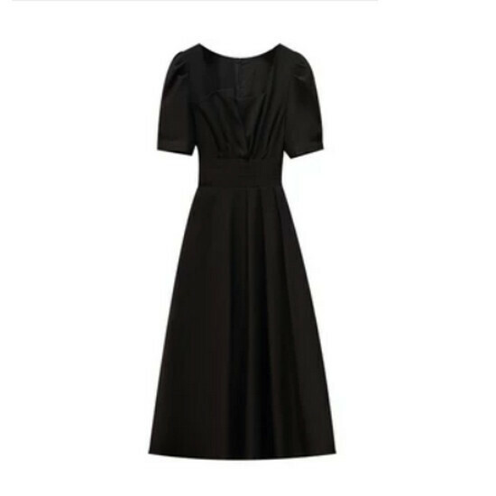 Hot seller collar dress [black] [M-4XL size] (please contact customer service to confirm the delivery size after placing the order)