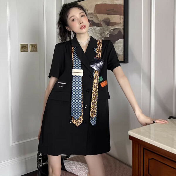 Hot selling suit dress (black) (size S-L) (contact customer service after placing order to confirm delivery size)