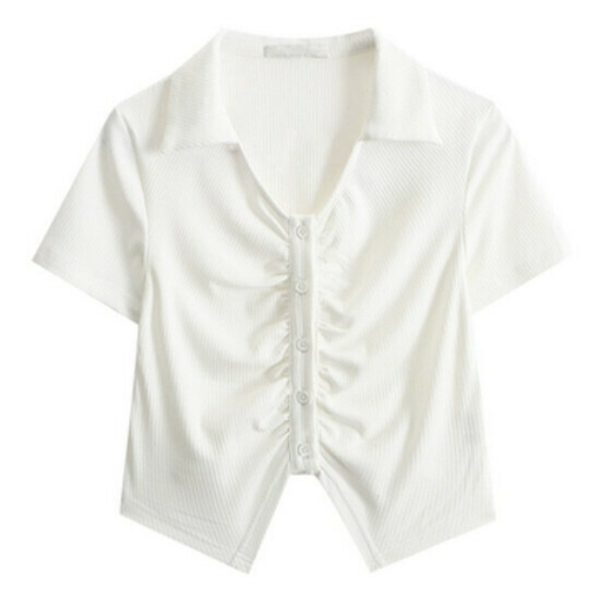 Hot selling navel-baring short-sleeved T-shirt [white] [M-3XL size] (please contact customer service to confirm the delivery size after placing the order)