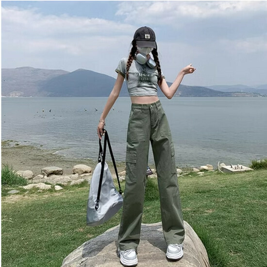 熱賣工裝牛仔褲【草綠長褲】【XS-XL碼】（下單後請聯絡客服確認發貨尺碼）