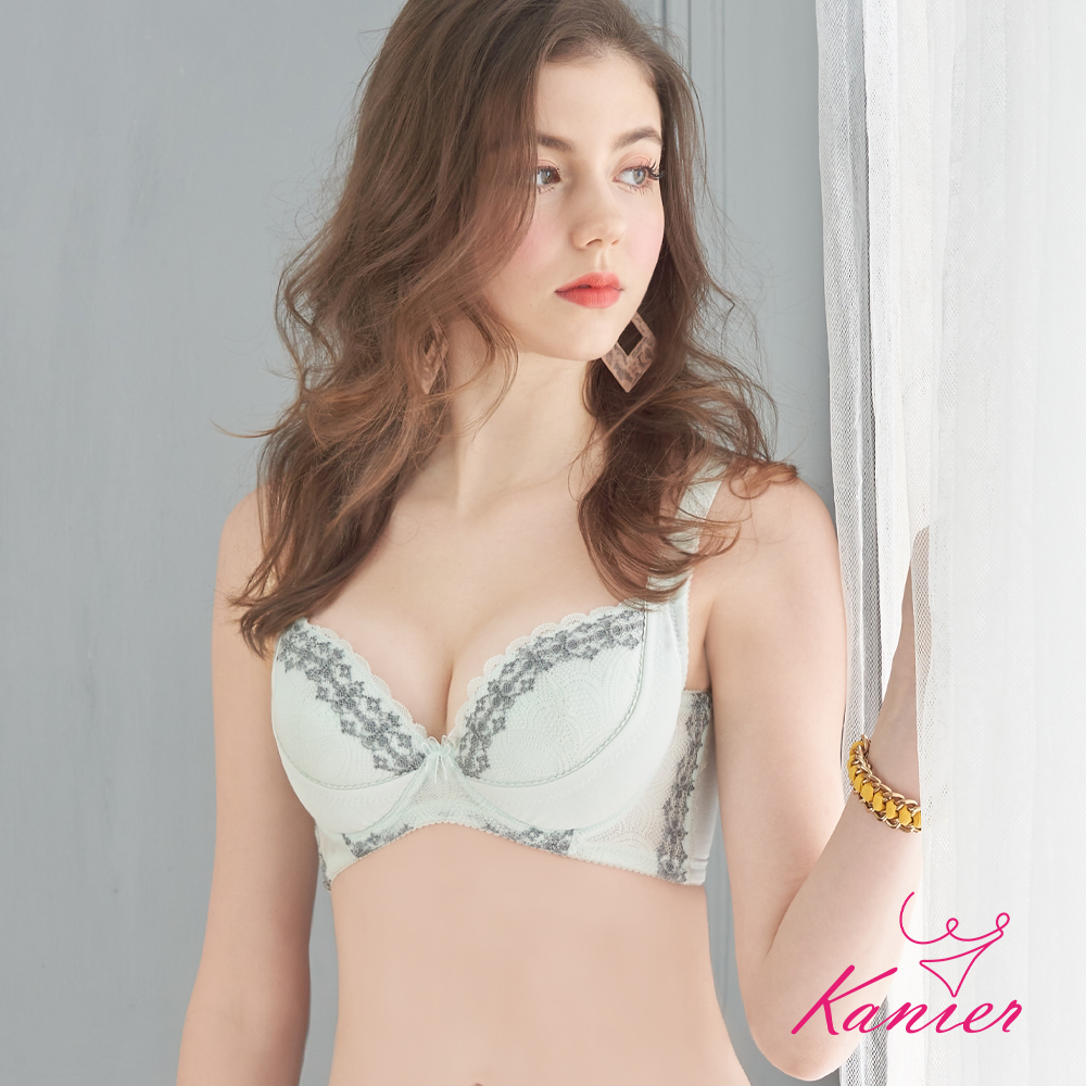 【Kanier卡妮兒】月牙拉拉．內襯夾心機能型內衣【2367 淺豆綠 -B / C / D罩杯】