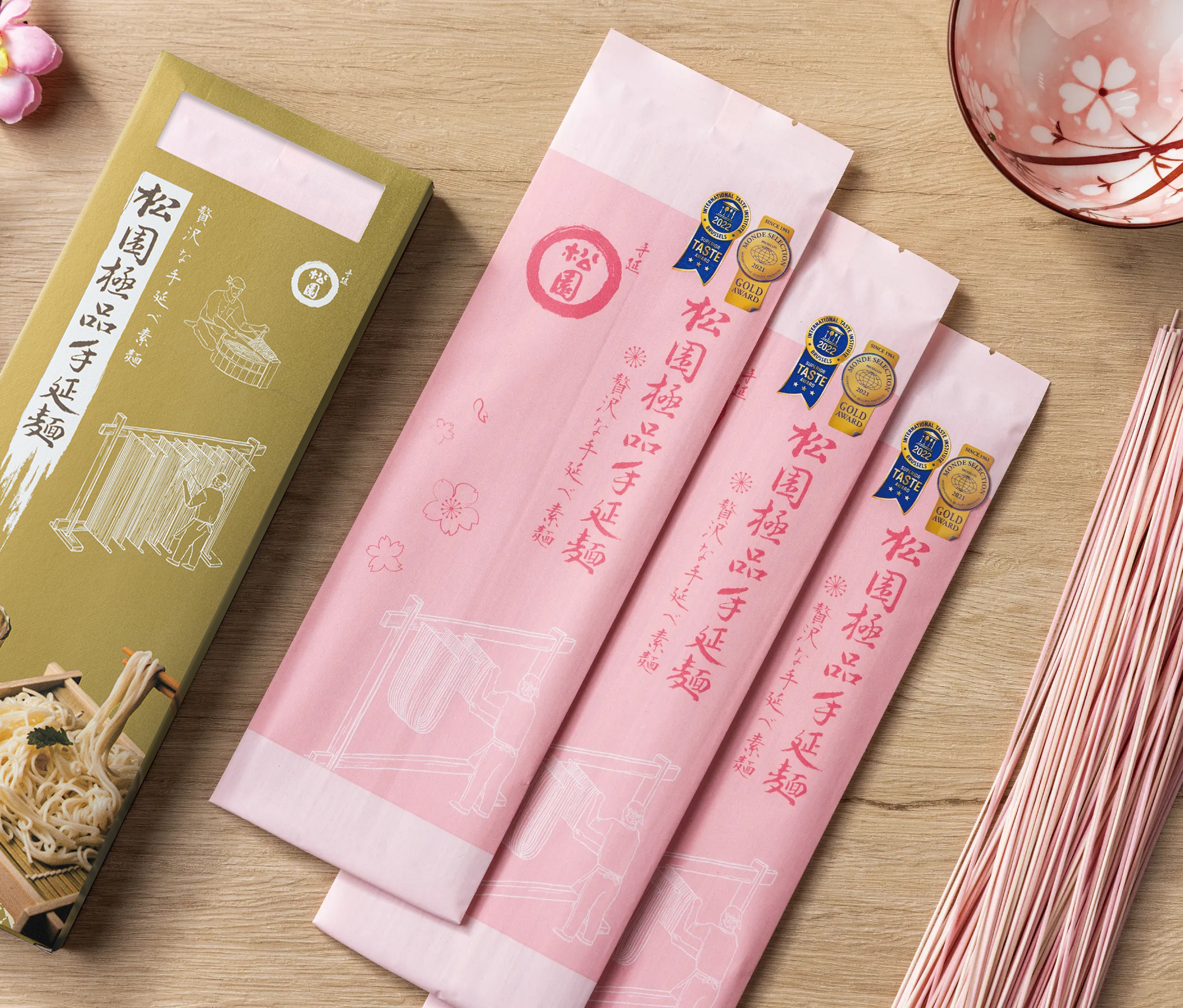 松園極品職人製麵｜叄人前圓緣麵 (3入)