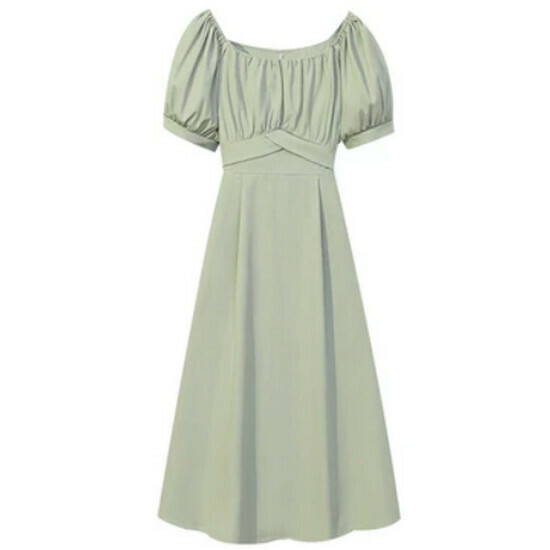 Hot seller collar dress [light green] [L-4XL size] (please contact customer service to confirm the delivery size after placing the order)
