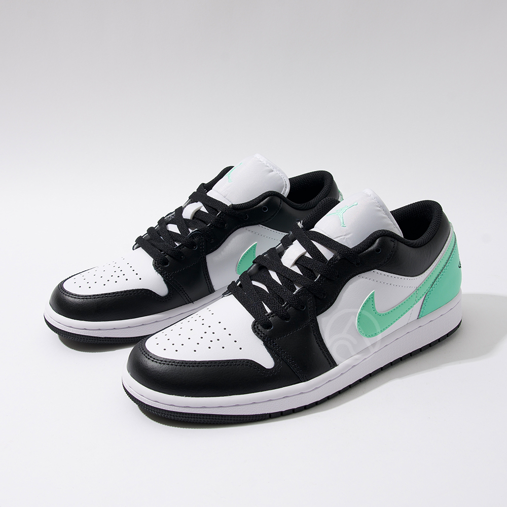 Nike Air Jordan 1 Low Green Glow 男 黑白綠 AJ1 喬丹 休閒鞋 553558-131