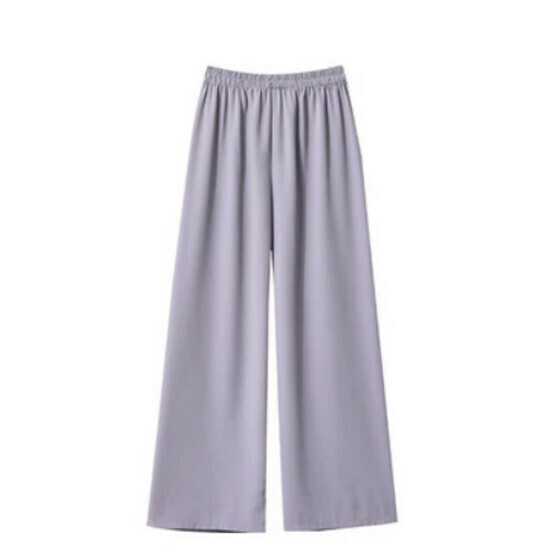 Hot selling elastic waist straight pants [sky blue] [S-5XL size] (please contact customer service to confirm the delivery size after placing the order)