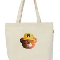 [S] MARK M BEAR PRINT ECO BAG,BEIGE, MGAGA0702 (SMKM78)