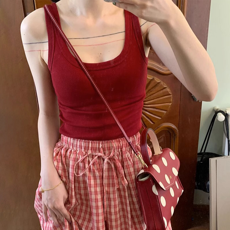 Hot selling camisole (red size S-XL) (please contact customer service to confirm the delivery size after placing the order)