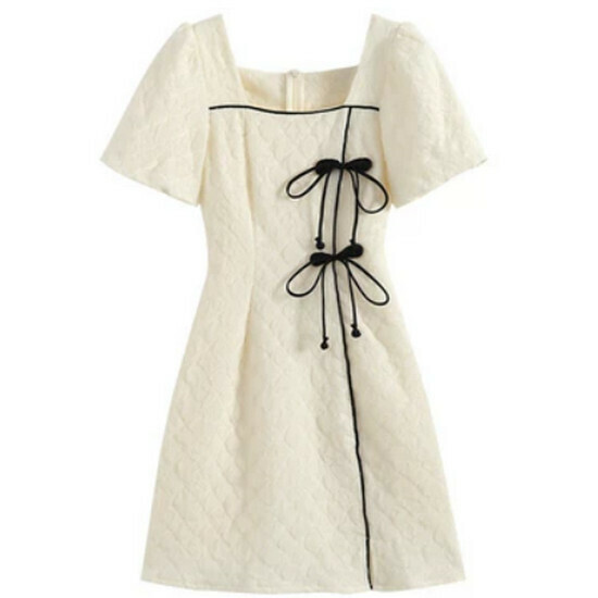 Hot selling improved cheongsam dress [off-white] [S-3XL size] (please contact customer service to confirm the delivery size after placing the order)