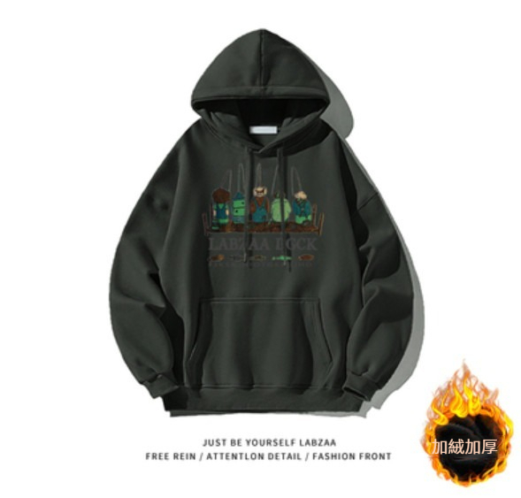 熱推連帽衛衣【M-3XL】【深灰色-加絨加厚】(下單後聯絡客服確認發貨尺碼) 
