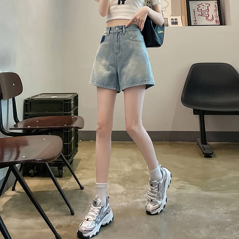 熱賣闊腿高腰牛仔褲（淺藍色 S碼-XXL碼）（下單後請聯絡客服確認發貨尺碼）