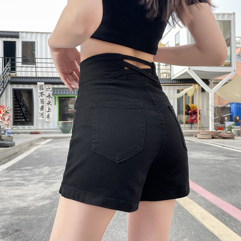 熱賣高腰工裝短褲（黑色 S碼-XXL碼）（下單後請聯絡客服確認發貨尺碼）
