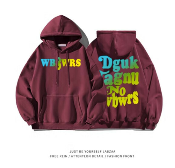 激抵連帽衛衣【M-3XL】【酒紅色】(下單後聯絡客服確認發貨尺碼) 