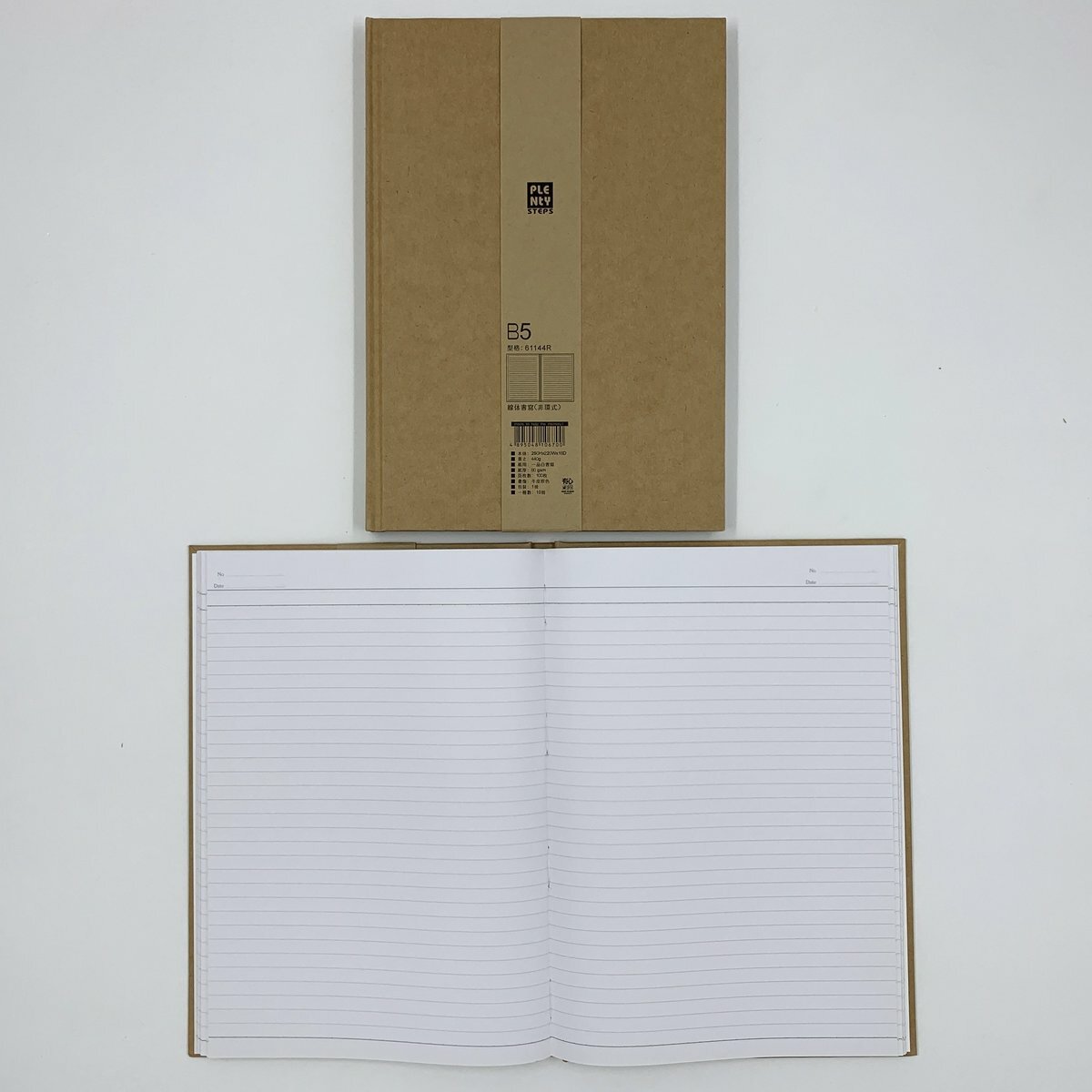 #61144R B5 精裝穿線 行線筆記簿 - 1本