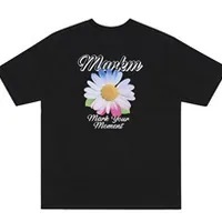 [S] MARK M FLOWER GRAPHIC T-SHIRT,BLACK, MHIBH8912 (SMKM81)