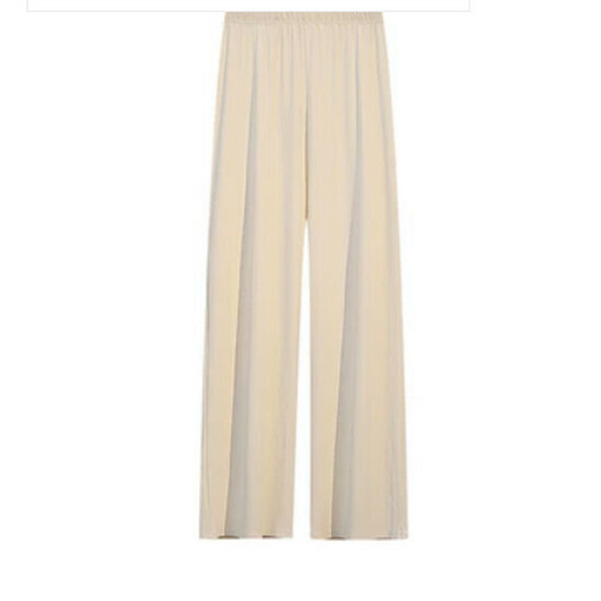 Hot selling elastic high-waisted draped pants [off-white] [size L-4XL] (please contact customer service to confirm the delivery size after placing the order)