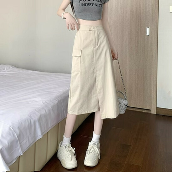 Hot Selling Irregular Skirt [Light Khaki] [S-XL] (please contact customer service to confirm the delivery size after placing the order)