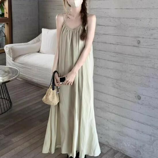 Hot Selling Halterneck Suspender Dress [Light Green] [S-L Size] (Please contact customer service to confirm the delivery size after placing the order)