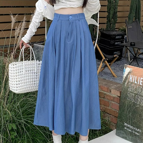 Hot Selling Denim Skirt [Light Blue] [S-XL] (please contact customer service to confirm the delivery size after placing the order)
