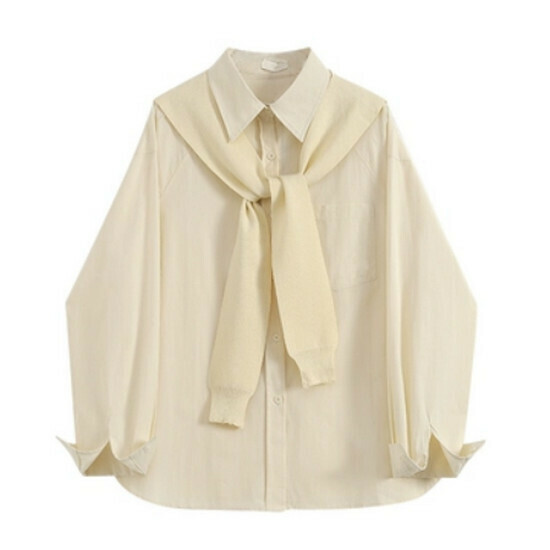 Hot selling shawl long-sleeved top [Apricot] [M-3XL size] (please contact customer service to confirm the delivery size after placing the order)