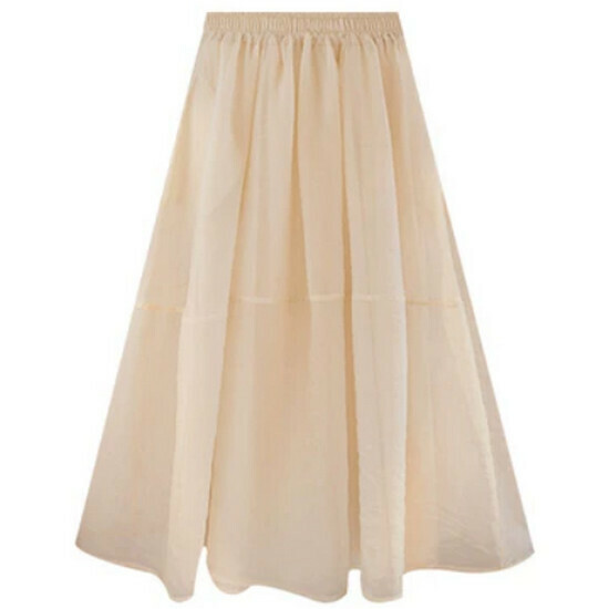 Hot Selling High Waist Mesh Skirt [Apricot] [S-3XL Size] (please contact customer service to confirm the delivery size after placing the order)