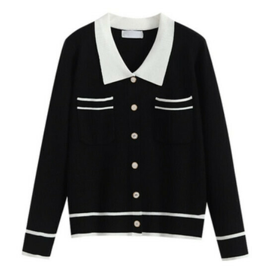 Hot selling large size knitted top [black] [M-4XL size] (please contact customer service to confirm the delivery size after placing the order)