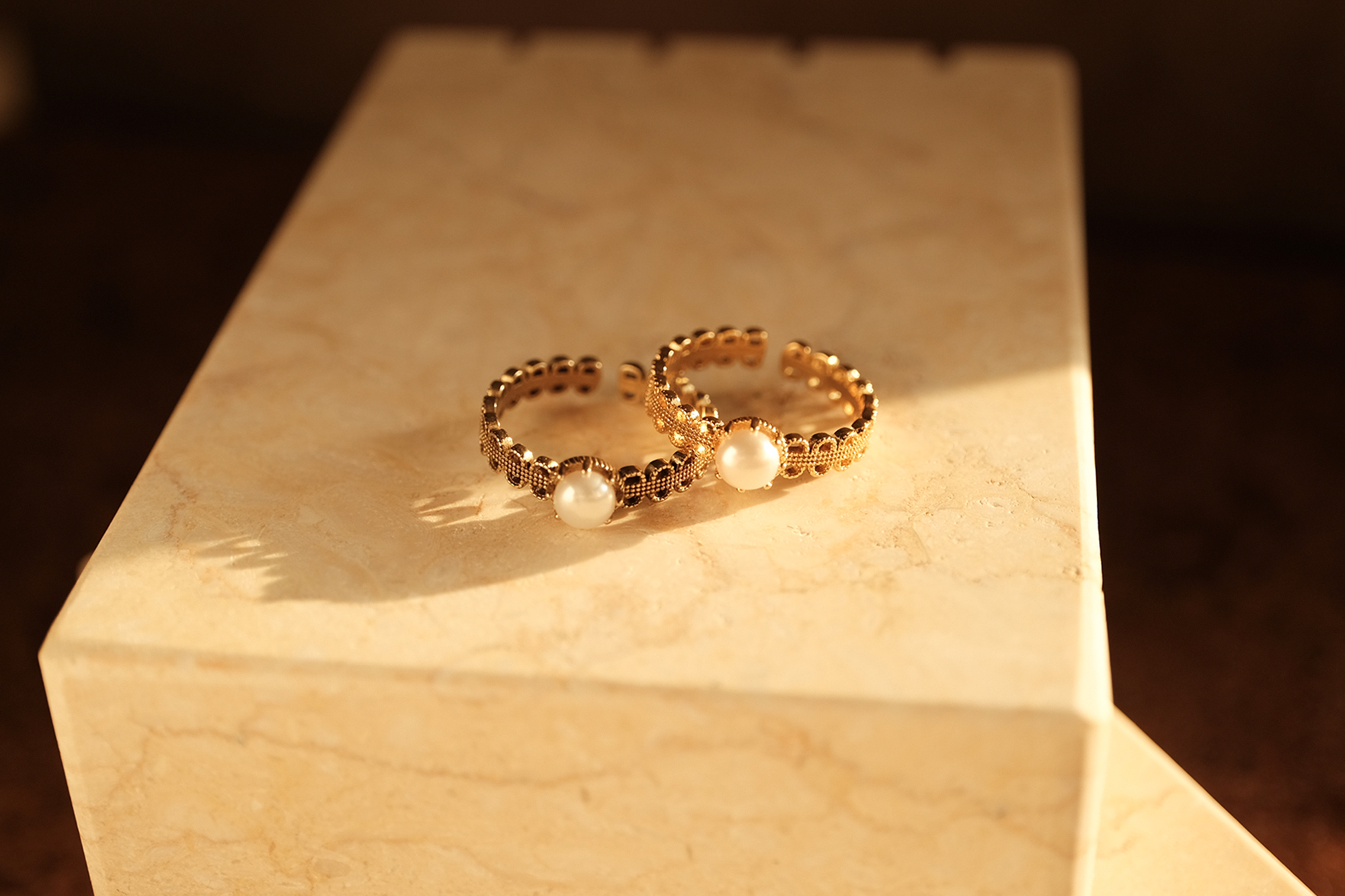 黃銅飾品,黃銅,天然珍珠,氣質,仙女,戒指,18KGP,18K金,珍珠,可調戒圍