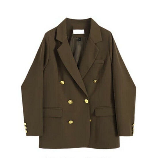 Hot selling spring suit tops [Coffee color] [M-3XL size] (please contact customer service to confirm the delivery size after placing the order)