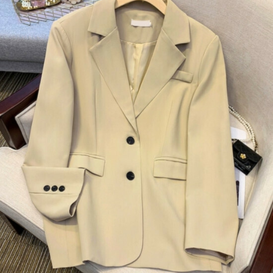 Hot Selling Casual Commuting Suit Top [Khaki] [M-4XL Size] (please contact customer service to confirm the delivery size after placing the order)