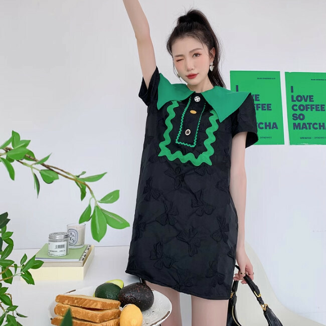 熱賣娃娃領連衣裙(黑色)(S-L碼)(下單後聯絡客服確認發貨尺碼)
