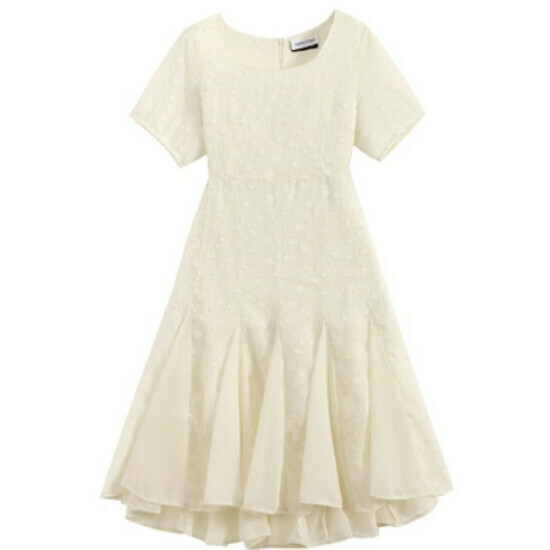 Hot seller collar dress [Apricot color] [M-4XL size] (please contact customer service to confirm the delivery size after placing the order)