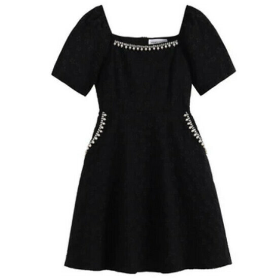 Hot seller collar dress [black (short style)] [M-4XL size] (please contact customer service to confirm the delivery size after placing the order)