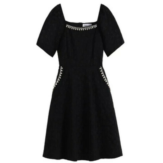 Hot seller collar dress [black (long style)] [M-4XL size] (please contact customer service to confirm the delivery size after placing the order)